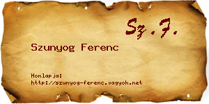 Szunyog Ferenc névjegykártya